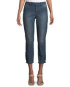 Alina Eyelet-embroidered Ankle Jeans