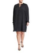 Plus Size Yvonne V-neck Ruffle Dress