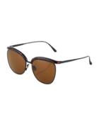Round Semi-rimless Acetate