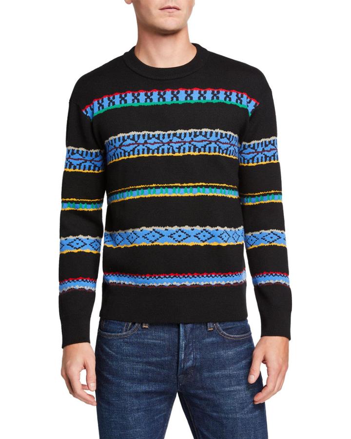 Men's Peruvian Striped Crewneck