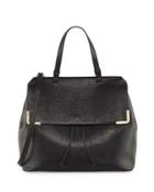Saffiano Top-handle Satchel Bag, Black