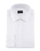 White-on-white Diamond Barrel-cuff Dress