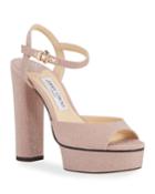 Peachy Glitter Platform