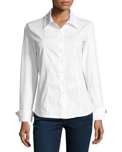 Tailored Stretch-cotton Top