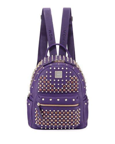 Special Stark Embellished Mini Backpack, Purple