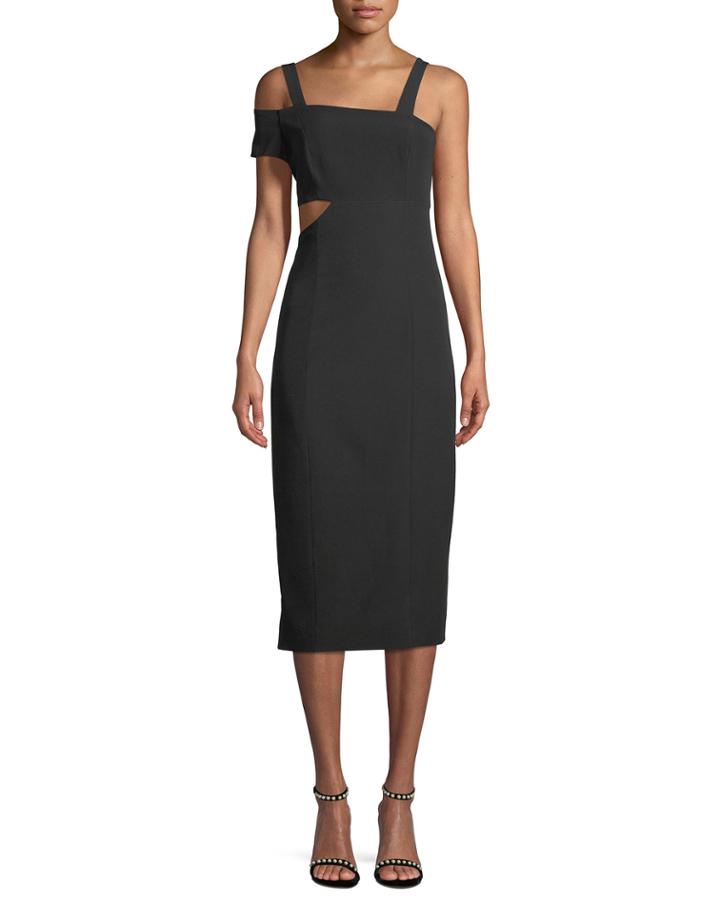 Marquette Cutout Asymmetric Cocktail Dress