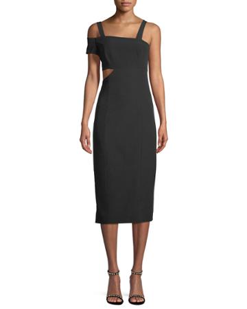 Marquette Cutout Asymmetric Cocktail Dress