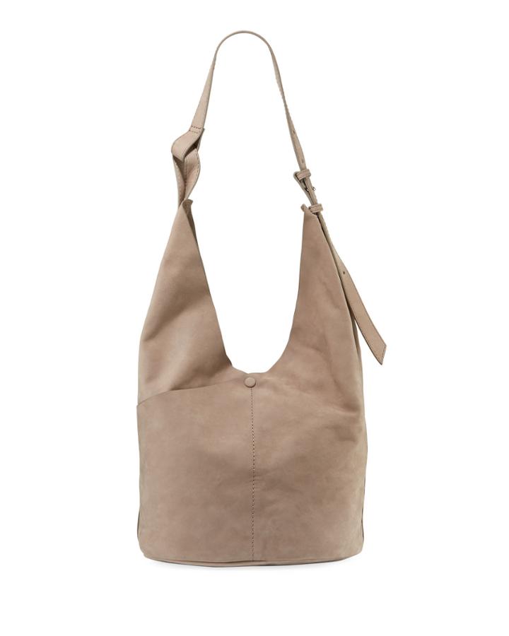 Etta Nubuck Leather Hobo Bag