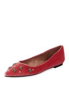 Richie Embellished Ballerina Flat, Pink