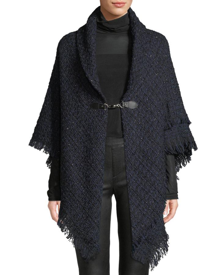 Metallic Lurex Tweed Toggle Jacket