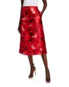 Heart A-line Silk-blend