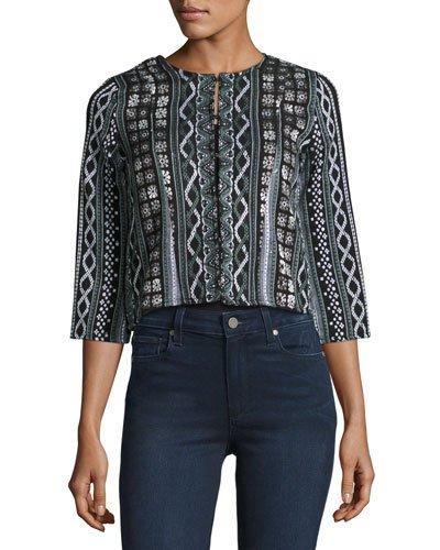 Desert Hills Embroidered Jacket, Black