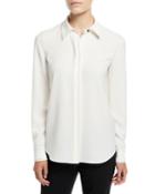 Olga Finesse Crepe Blouse With Topstitch Detail