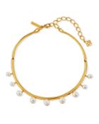 Floating Pearly Crystal Choker Necklace