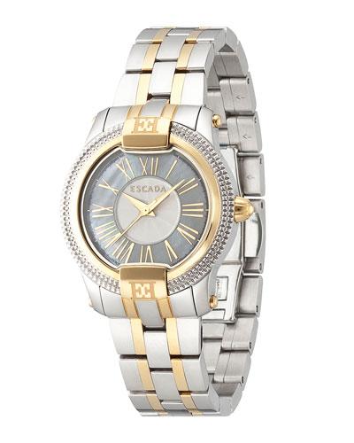 34mm Madelene Two-tone Bracelet Watch,