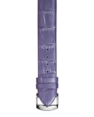 Purple Metallic Alligator-print