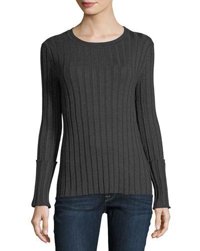 Ribbed Foldover-cuff