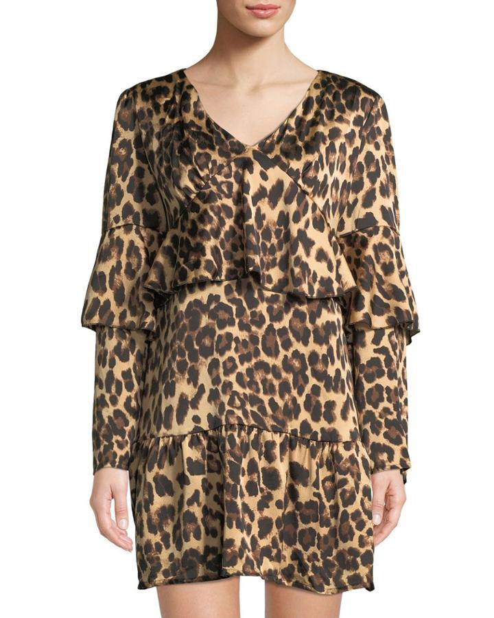 Leo Animal-print Ruffled