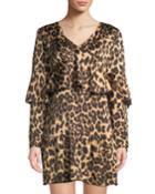Leo Animal-print Ruffled