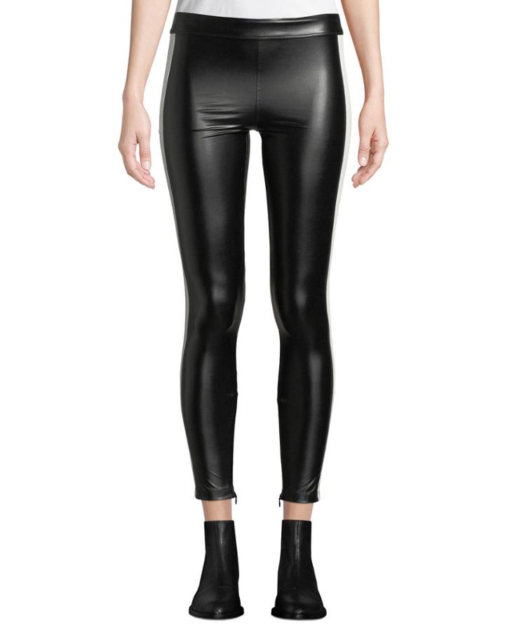 Tuxedo Side-striped Vegan Leather