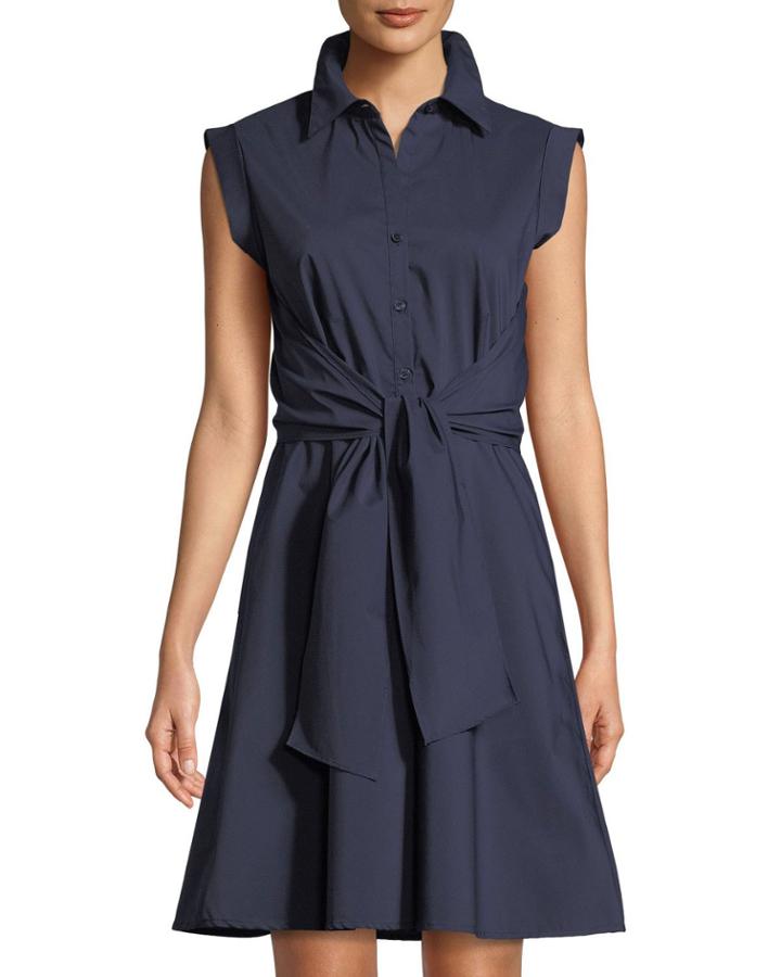 Front-tie Poplin