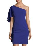 One-shoulder Caped