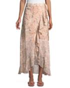 Floral Georgette Maxi Wrap Dress
