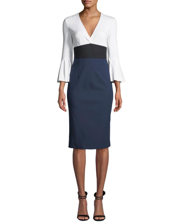 Lauren Colorblock Bell-sleeve