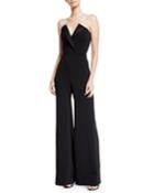 Strapless Crepe Jumpsuit