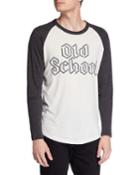 Men's Old School Raglan-sleeve Baseball T-shirt