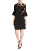 Flocking Illusion Neck Ruffle