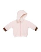 Girl's Zip-up Hooded Jacket W/ Ff Cuffs, Size