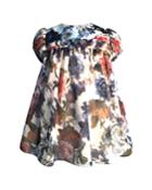 Girl's Puffy Sleeve Floral Dress, Size