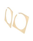 Circular-inside Square Hoop Earrings