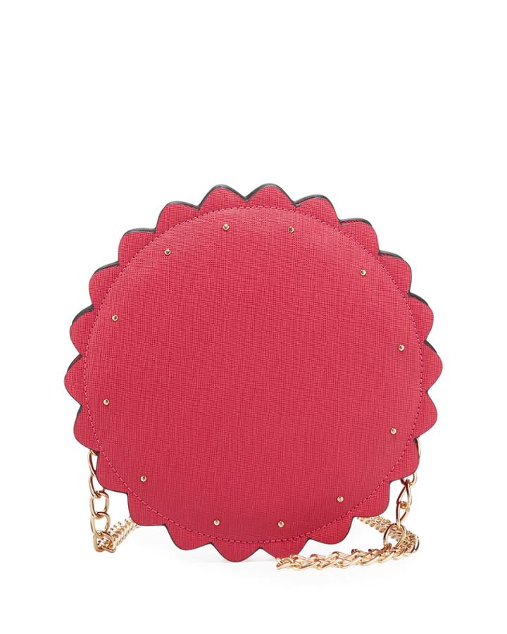 Roslyn Scalloped Circle Crossbody Bag