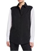 Variegated Pinstriped Cotton-sleeve