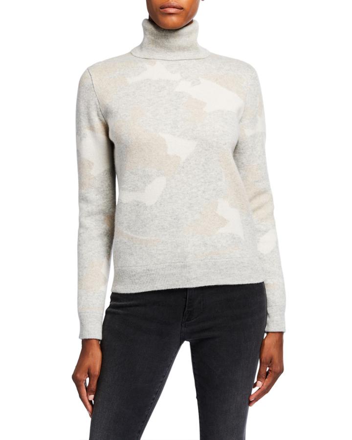 Camo Wool-blend Turtleneck