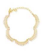 Curved Crystal Choker Necklace