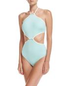 Plage Du Midi Cutout One-piece Swimsuit, Adventure Blue