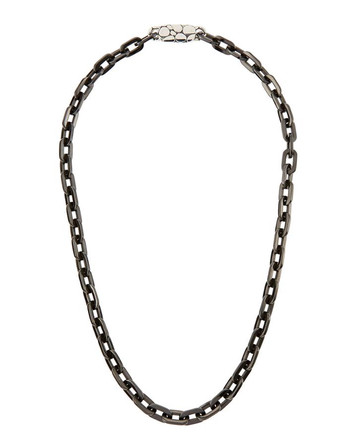 John Hardy Kali Stainless Steel Link Necklace,