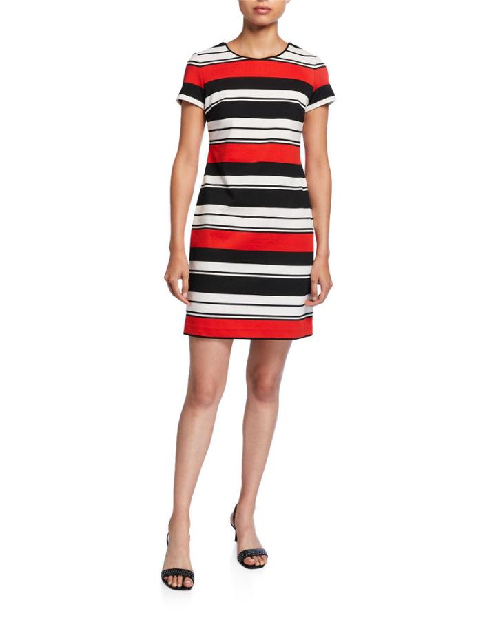 Multi-stripe Short-sleeve Mini