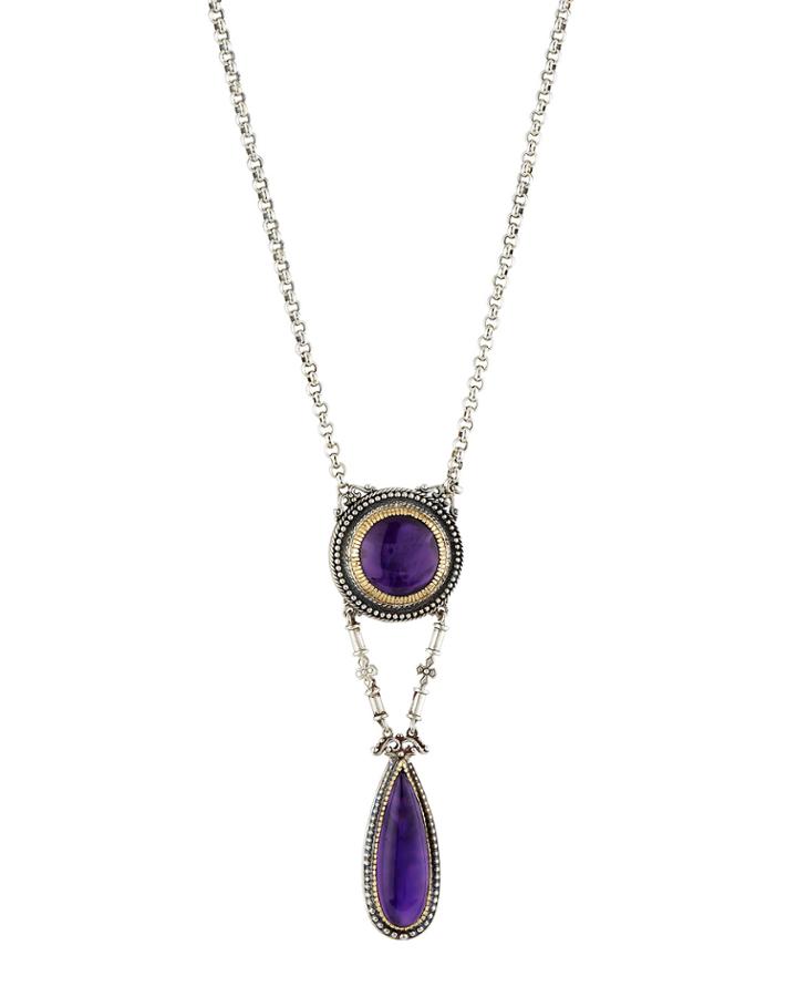 Amethyst Dblt Necklace