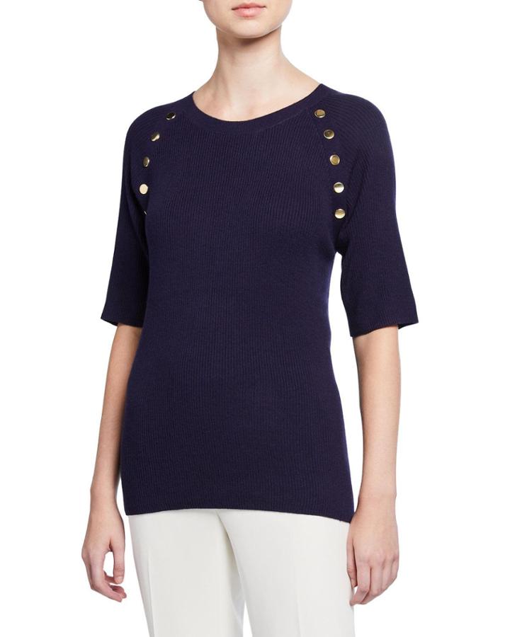 Plus Size Half-sleeve Raglan