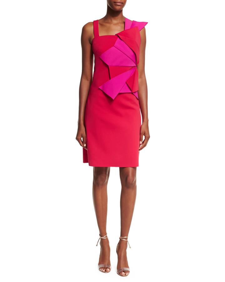 Origami A-line Ponte Cocktail Dress