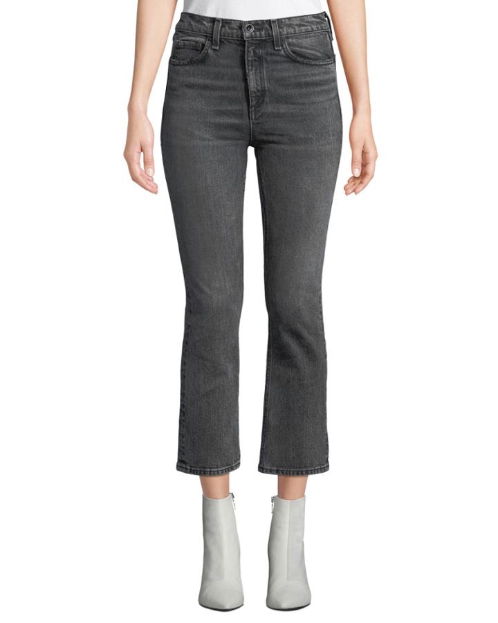 Hana High-rise Cropped Boot-cut Jeans