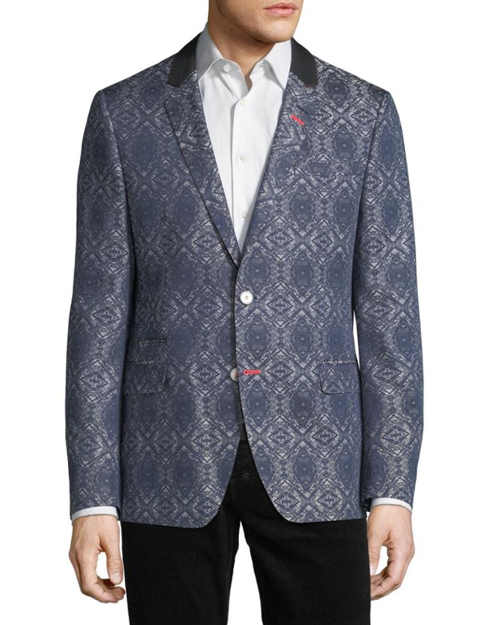 Men's Socrate Action Print Blazer
