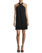 Flawless Finish Crossover Dress W/ Contrast Bow