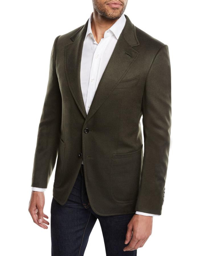 Men's Shelton Brushed Cashmere Cardigan Jacket