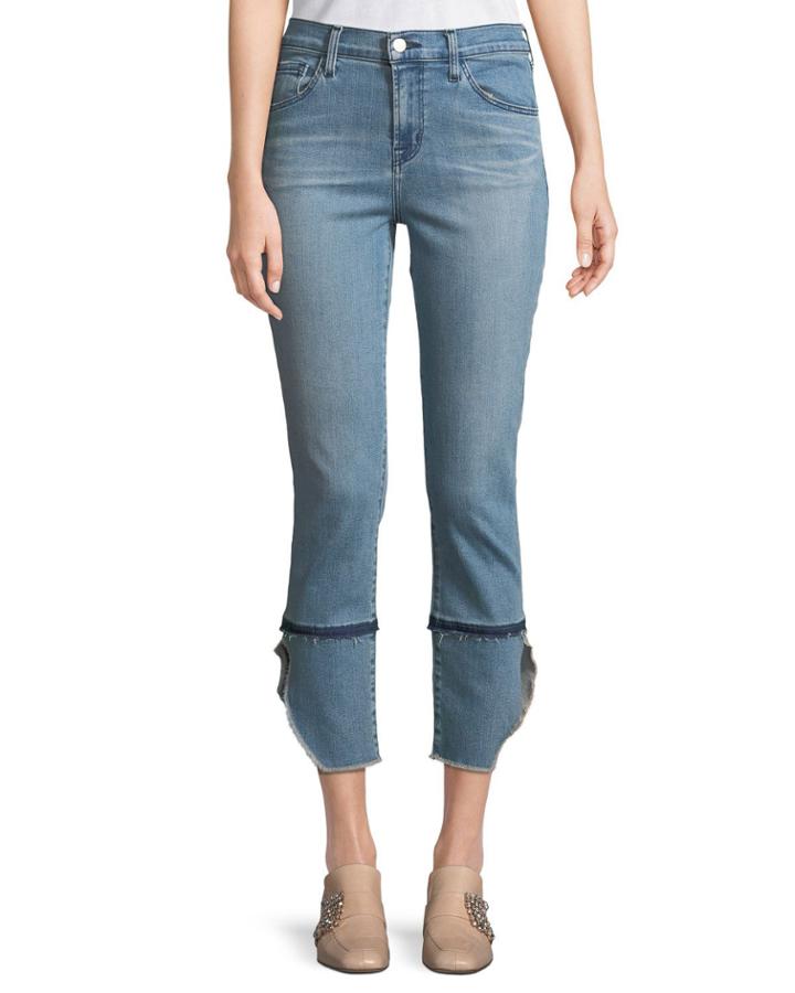 Ruby High-rise Cropped Cigarette Jeans, Patriot