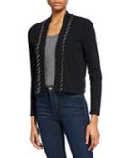 Cashmere Shrug With Chain Whipstitch Trim